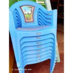 adix ergonomic blue plastic chair set of 3 durable, comfortable, height adjustable